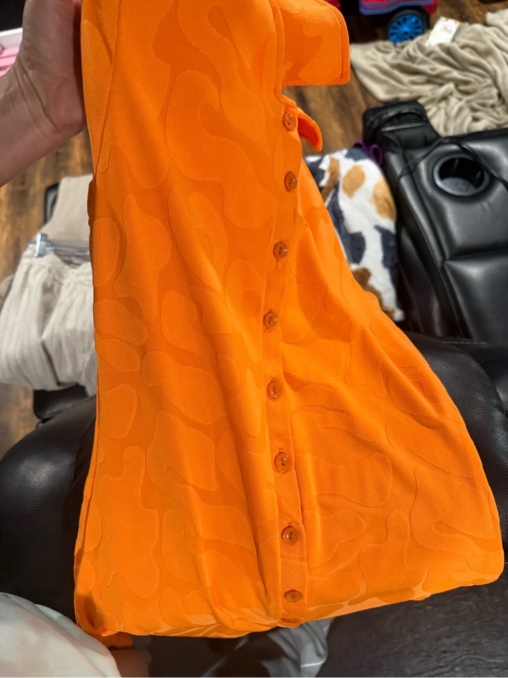 Jaded London Orange Button-Front Jumpsuit